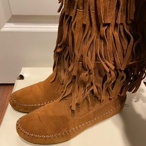 Brown Lauren Conrad Moccasin Boots